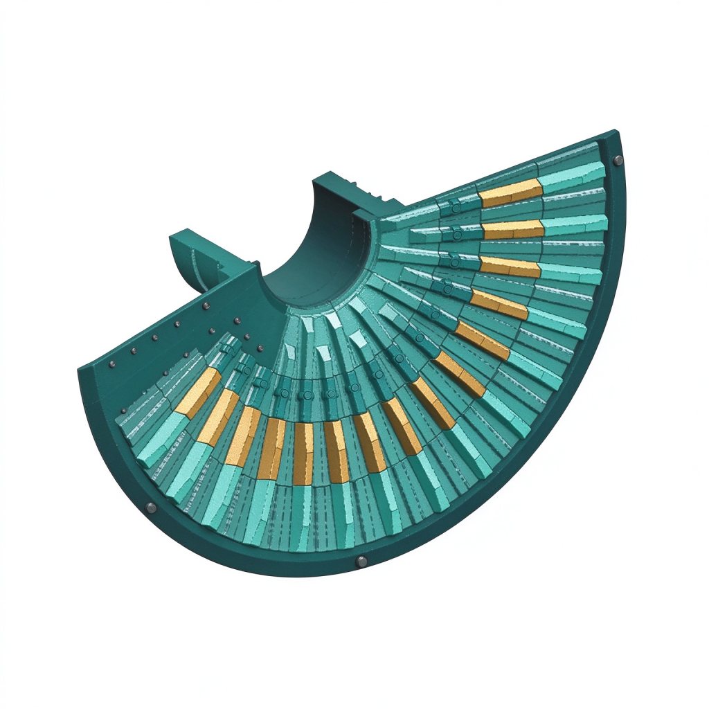 Ball mill feed-end head liners, engineering view — QM Mill Liners